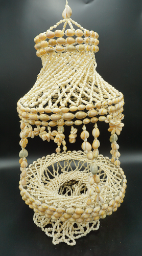 Vintage hängende Muschel Hänger Kronleuchter 27" - Bild 1 von 3