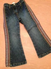 Gymboree Sweet Cupcake Colorful Girls Embroidered Flare Jeans Size 4