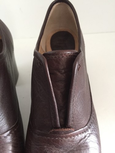 Frye Women's Stella Leather Slip-on Shoes Oxford with Heel Round Toe 6.5M EUC - Picture 14 of 16