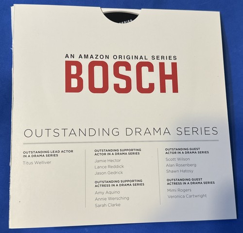 BOSCH EMMY FYC DVD SET ENTIRE SEASON 1 LANCE REDDICK AMAZON PRIME VIDEO - Imagen 1 de 6