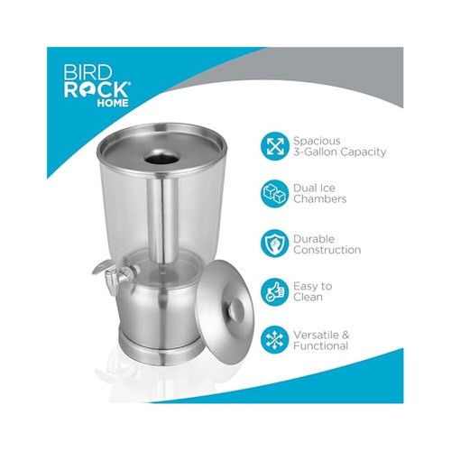 Stainless Steel Drink Dispenser 3 Gallon, Perfect for Refreshing Drinks - Picture 2 of 6