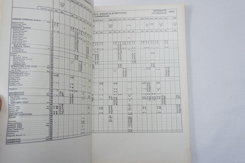 1983 Eastern Region Railway Working Timetable Section LB Cambridge Norwich - Bild 6 von 7