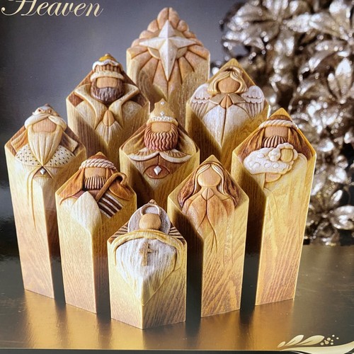 Belén Pilar del Cielo Enesco con versículos bíblicos por Kim Lawrence 9 piezas 2009 - Imagen 4 de 16