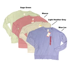 NWT Members Mark Womens Blue Ice Soft Rib Top Medium