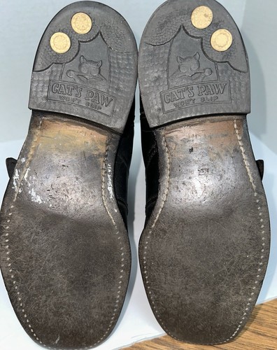 VTG 60s 70s Dingo Black Leather Engineer Boots Biker Pilgrim Rockabilly 7.5 D - Picture 10 of 13