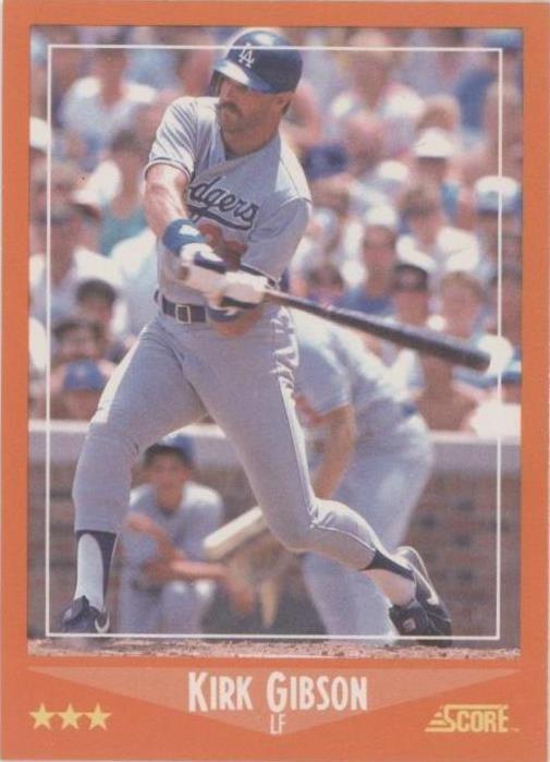 1988 Score Rookies & Traded - Kirk Gibson #10T - 1 of 1