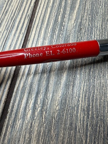 Vintage Texaco Advertising Ballpoint Pen Red & Silver Ray And Bus Greeley Colora - Picture 4 of 5