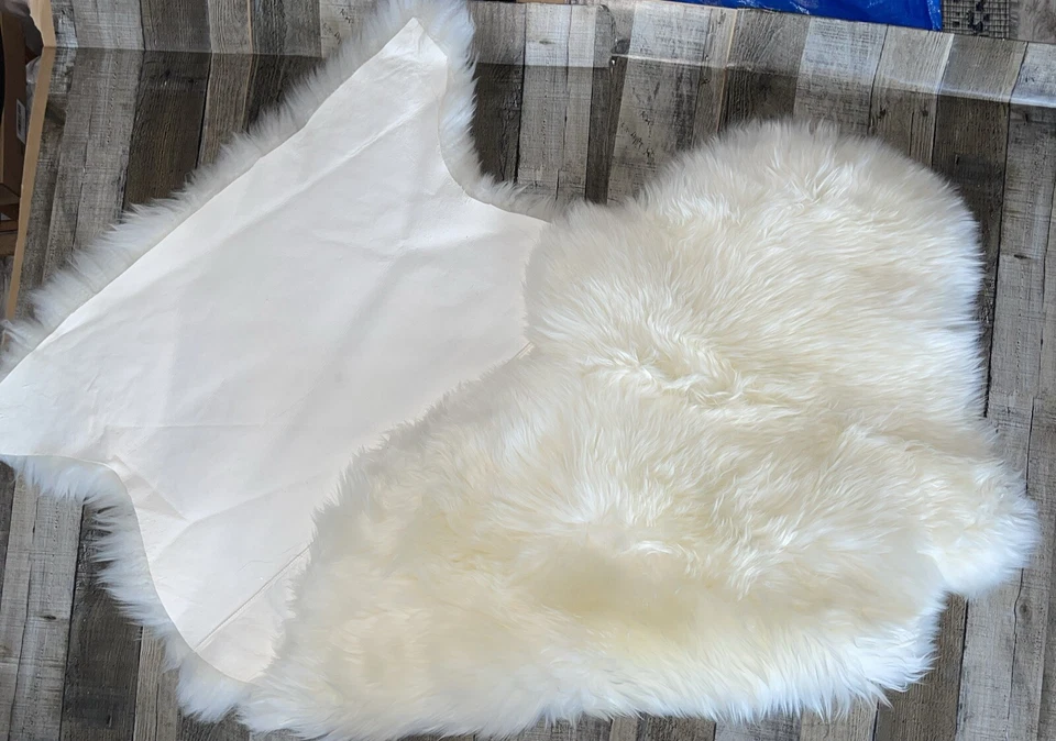 BONZ 1.5 Piedra Lujosa Lana Larga Piel de Oveja 60cmX130cm Hecho en Nueva Zelanda Foto 3 de 4