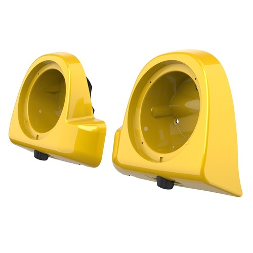 CHROME YELLOW For 2014+ Harley 6.5" Speaker Pods Rushmore Lower Vented Fairings - Imagen 4 de 5