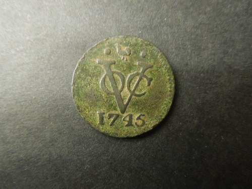 J748 PAÍSES BAJOS VOC WEST FRISIA 1745 ERROR VOC DOBLE CARA ESCASO - Imagen 5 de 5