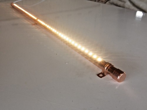 Luz de cobre de 65 cm de largo 12 V / red eléctrica, atenuación táctil o interruptor pulsador. Cámper Home - Imagen 1 de 13