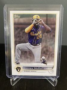 ANDREW McCUTCHEN 2022 Topps Update PHOTO VARIATION SP Short Print Brewers US251