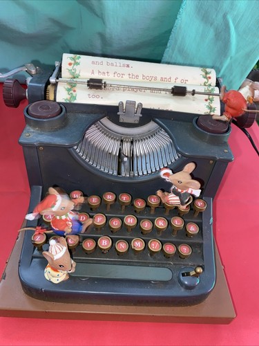 Máquina de escribir animada ratones musicales Enesco All We Want For Christmas funciona leer - Imagen 2 de 15