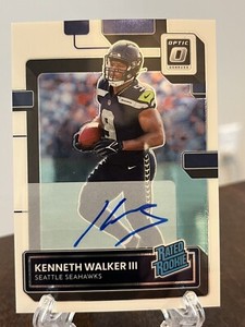 2022 Donruss Optic Kenneth Walker III Rated Rookie Auto /150 Seahawks #218