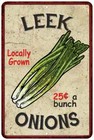 Leek Onions Kitchen Vintage Look Chic  Metal Sign 108120020059