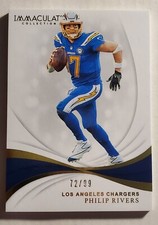 Philip Rivers 2019 Panini Immaculate #48 SN /99 Chargers