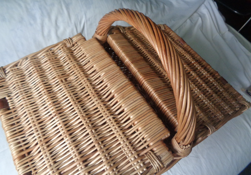 Fortnum and Mason Large Huntsman Basket F&M Genuine Wicker Picnic Hamper - Picture 11 of 13