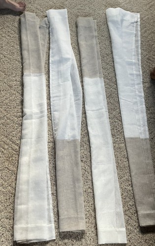 Oeko Tex Curtains 63” White. 4 White Curtains - Picture 3 of 5