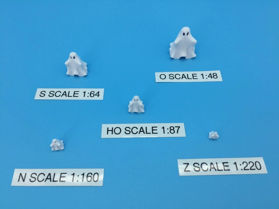 GHOST Figure - Z Scale 1:220 "The Ghost of Boxcar Willie" - Halloween NEW Design - Image 2 of 4