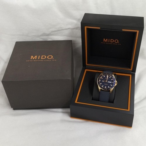 MIDO Ocean star M026430A Day Date Blue Dial Automatic Mens Wrist Watch Used - Picture 2 of 8