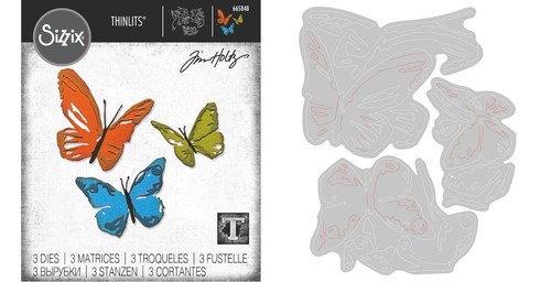 TIM HOLTZ Sizzix Thinlits stirbt - BLUMEN SCHMETTERLINGE ALPHABET ZAHLEN KARIERT - Bild 7 von 8