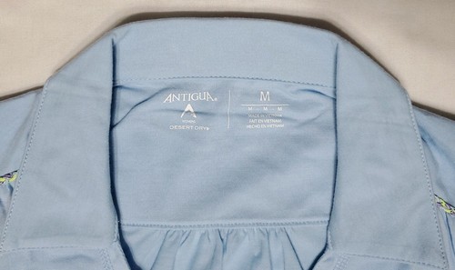 NEW Antigua Women's Clever Desert Dry Golf Polo Baby Blue Size M Medium - Picture 2 of 6