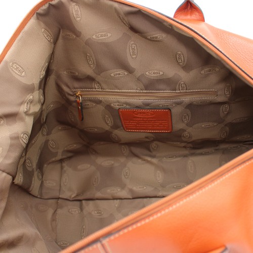 BRIC'S LIFE PELLE CARGO Duffle travel Carry-On Weekender brown leather bag M - Picture 7 of 11