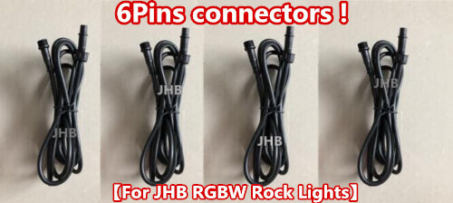 Parts: JHB Lighting 4PCS【6pins】6.5FT Extensions Cable Wire for【RGBW Rock Lights】 - Picture 1 of 1