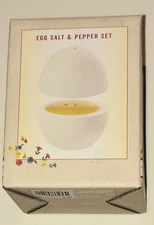 New In Box  EGG Shaped  Salt and Pepper Shaker Set Cracker Barrel Exclusive