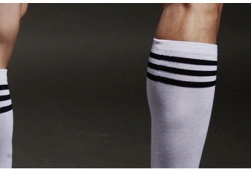 Men's Socks 80's Old School Classic Striped Mid Calf Athletic Tube Socks - Picture 15 of 37