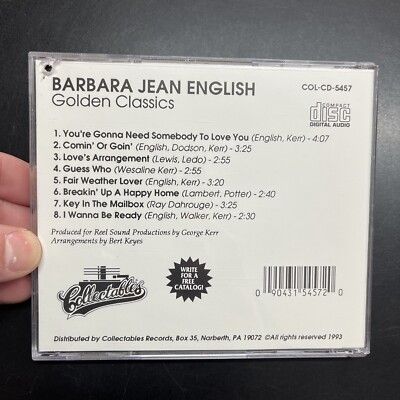 【中古】 Golden Classics Edition BarbaraJeanEnglish BARBARA JEAN ENGLISH - GOLDEN CLASSICS - 1993 Collectables