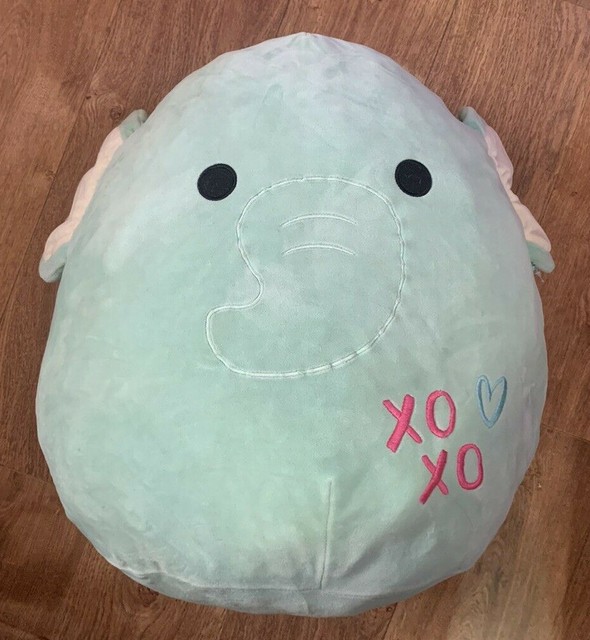 Squishmallow 16â Aqua Elephant Diego Valentine 2020 Kellytoy Plush for sale online | eBay