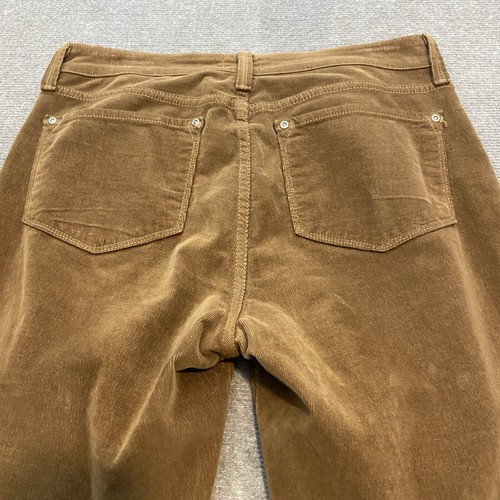 NYDJ Pants Womens Size 12P Brown Corduroy Mid Rise Straight Leg Fits 33W 29L - Picture 2 of 14