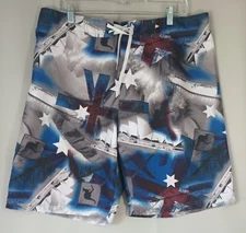 Wave Zone Mens 2XL Board Shorts Surf Australian Flag Kangaroo Aussie Opera House