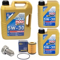 MotoröL Set 5W-30 Liqui Moly 7 Liter + ÖLfilter + Schraube FüR Audi A6 Avant 3.2