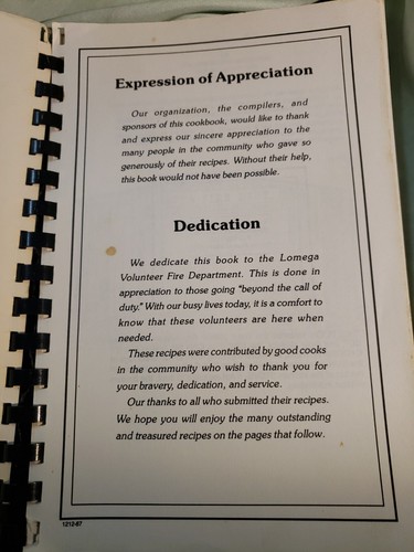 Burnt Offerings L.V. F. D. Recipes Cookbook Lomega Mothers Club - Imagen 2 de 9