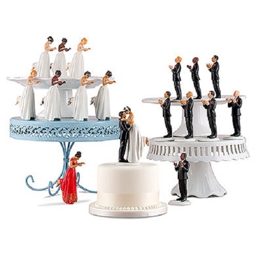 Interchangeable Mix & Match Ethnic True Romance Wedding Cake Toppers Interracial - Picture 1 of 16