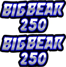 Big Bear 250 2x4 4x4 Blue Gas Tank Graphics Decal Sticker Atv Quad 