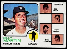 1973 Topps SET-BREAK #323 Tigers Field Leaders (Billy Martin)  EX or Better,