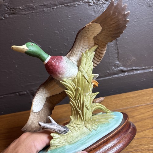 Mallard Duck By Andrea 7352 1985 Collectible + Stand Ceramic Excellent Conditio - Picture 4 of 13