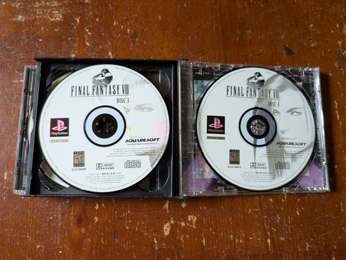 Final Fantasy VIII 8 PS1 PlayStation 1 etichetta nera senza manuale custodia rotta  - Foto 4 di 5