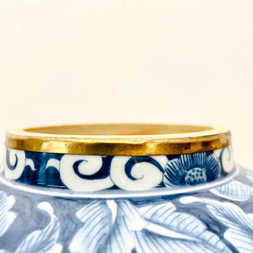 Magnifique Vase ou Pot à Gingembre Royal Benjarong – Bleu et Doré - Imagen 10 de 12