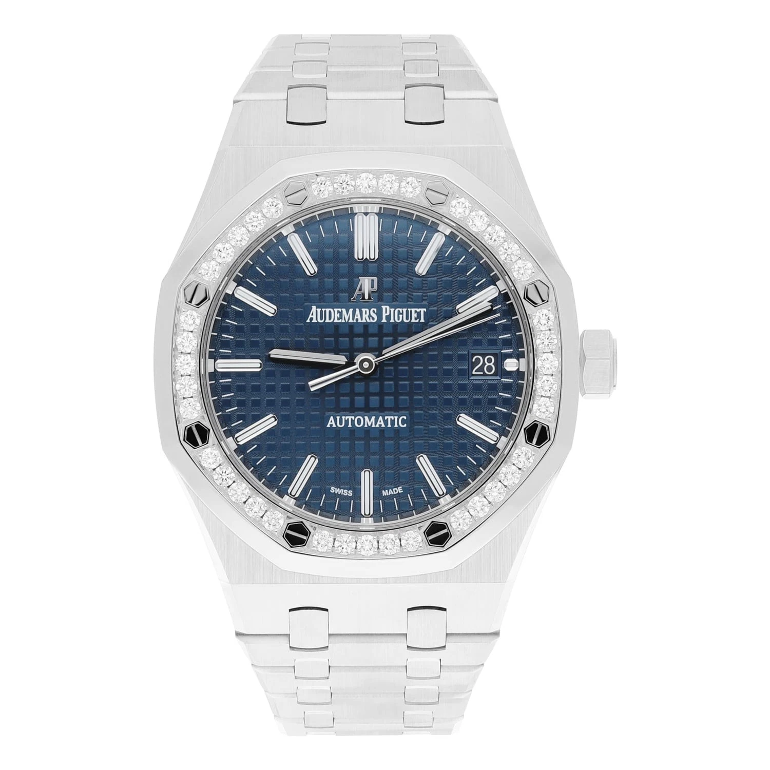 Audemars Piguet — Audemars Piguet Royal Oak 15451ST.ZZ.1256ST.03 Automatic Factory Diamond Beze...