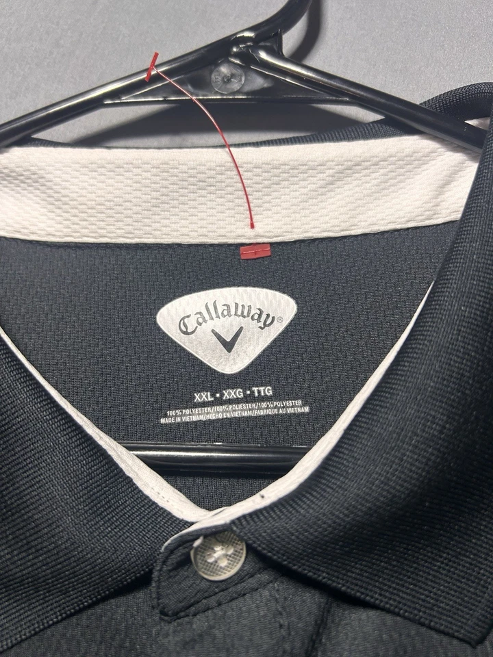 Camisa Polo Callaway Negra Opti-Dri XXL Foto 2 de 3