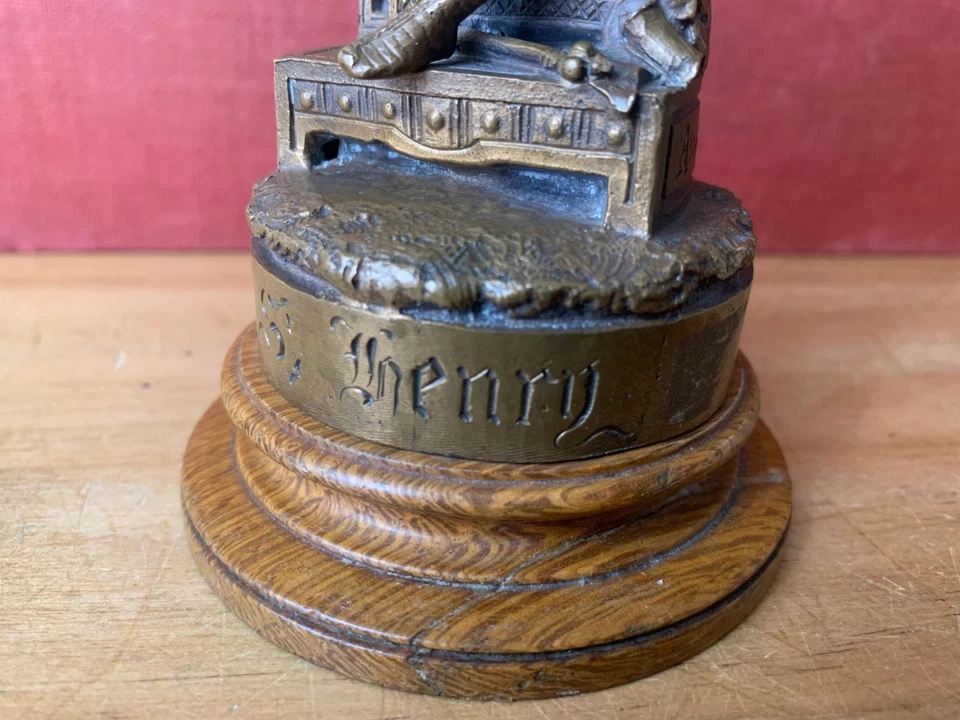 SCULPTURE EN BRONZE SIGNÉE AUGER. SAINT HENRY. - Photo 3/4