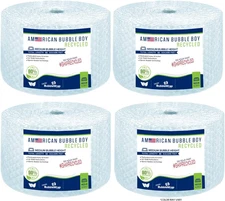 5/16 Medium Recycled Bubble Wrap - 4 Rolls