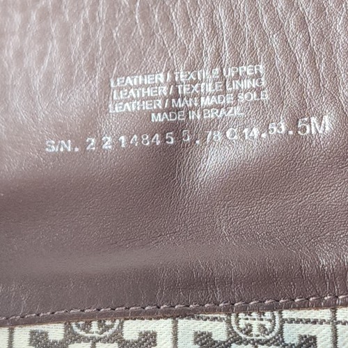 TORY BURCH Women's Eloise US5M Brown Wool Leather Logo Knee High Riding Boots - Picture 12 of 17