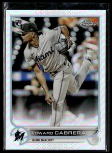 2022 Topps Chrome: Refractor #64 Edward Cabrera Baseball Card 2002B