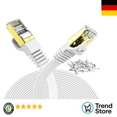 Flach Cat7 Lan Kabel | 10m | 10 Gbps | STP Schutz