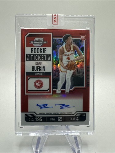 2023-24 Contenders Optic - Rookie Ticket Kobe Bufkin #101 Red Prizm Auto RC /99